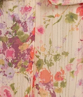 Moda Tara Floral Print Short Sleeve Blouson Dress