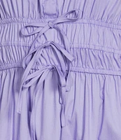 Moda Tara Short Sleeve Button Front Poplin Shirt Dress