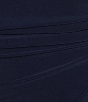 Moda Tara Short Sleeve Stretch Knit Crew Neck Midi Sheath Dress