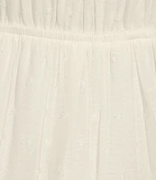 Moda Tara Square Neck Sleeveless Clip Dot Midi