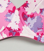 Modern Movement 3D Curves Full-Busted Contour Wire U-Back Blurred Floral Print BFF T-Shirt Bra