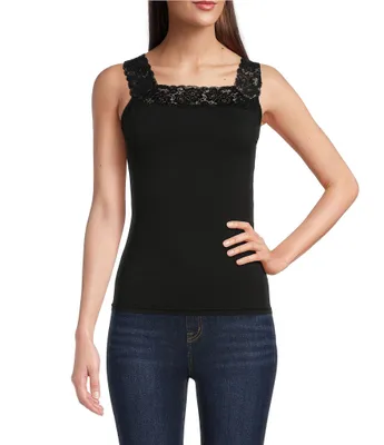 Modern Movement Everyday Reversible Square Neck to V-Neck Crepe Tank