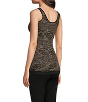 Modern Movement Seamless Lace Reversible Neck Tank