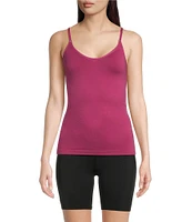 Modern Movement Solid Seamless Scoop Neck Microfiber Camisole