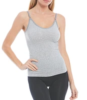 Modern Movement Solid Seamless Scoop Neck Microfiber Camisole