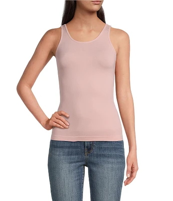 Modern Movement Solid Seamless Reversible Micro Knit Tank