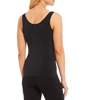 Modern Movement Solid Seamless Reversible Micro Knit Tank