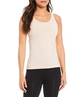 Modern Movement Solid Seamless Reversible Micro Knit Tank