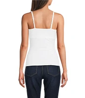 Modern Movement Step-In Sleeveless Square Neck Shelf-Bra Cami