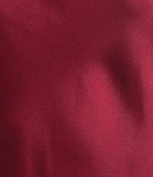 Morgan & Co. Satin Y-Neck Halter Ruffle Dress