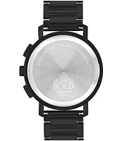 Movado Bold Men's Evolution 2.0 Quartz Chronograph Black Tone Stainless Steel Bracelet Watch