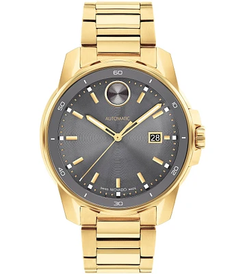 Movado Bold Men's Verso Automatic Gold Tone Stainless Steel Bracelet Watch