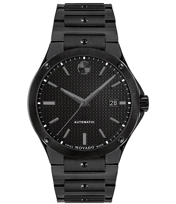 Movado Men's S.E. Automatic Black Stainless Steel Bracelet Watch