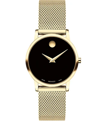 Movado Women's Museum Classic Quartz Analog Gold Mesh Bracelet Watch