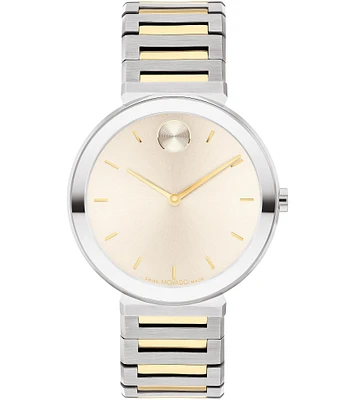 Movado Women's Quartz Analog Two Tone Stainless Steel Bracelet Watch