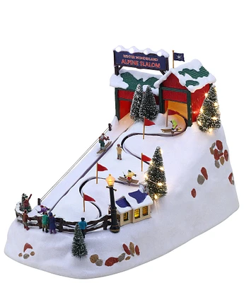 Mr. Christmas 14.75#double; LED Animated Winter Wonderland Alpine Slalom Tabletop