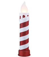 Mr. Christmas 24#double; LED Lighted Red and Striped Blow Mold Candle