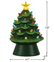 Mr. Christmas LED Lighted Nostalgic Ceramic Green Tree Tabletop Decor