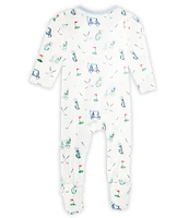 Mud Pie Baby Boys Newborn-9 Months Long Sleeve Golf-Theme-Printed Footed Coverall