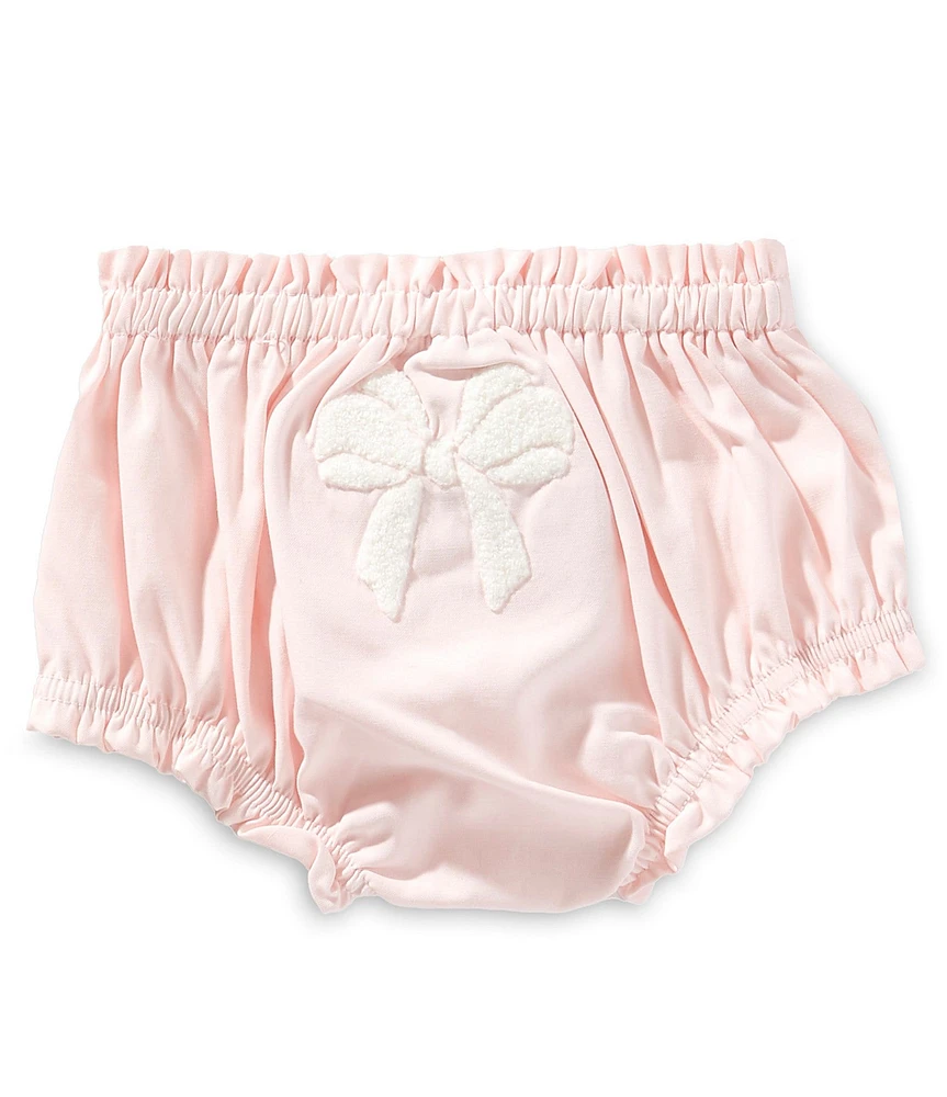 Mud Pie Baby Girls Newborn-6 Months Bow-Accented Poplin Panties