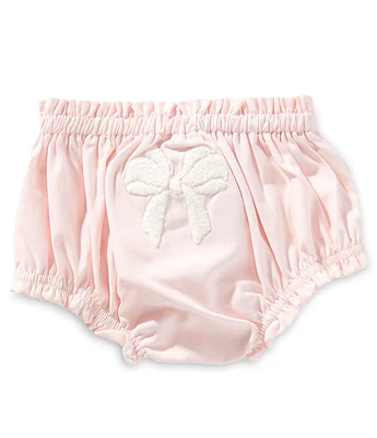 Mud Pie Baby Girls Newborn-6 Months Bow-Accented Poplin Panties