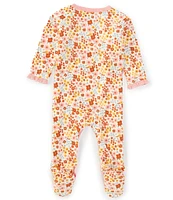 Mud Pie Baby Girls Newborn-9 Months Long-Sleeve Floral-Printed Footie Coverall