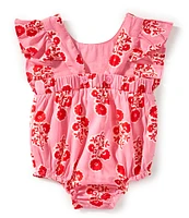 Mud Pie Baby Girls Newborn-9 Months Sleeveless Floral Voile Print Bodysuit