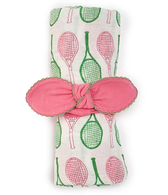 Mud Pie Baby Girls Tennis Theme-Printed Blanket