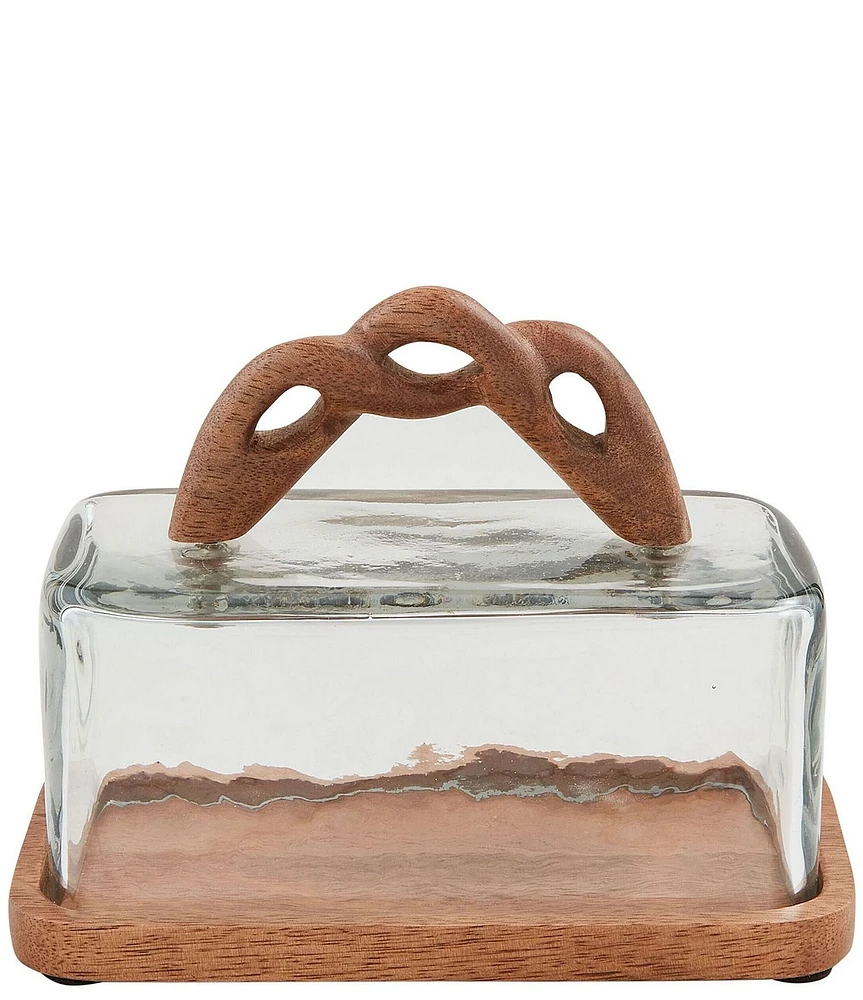 Mud Pie Braided Handle Butter Cloche