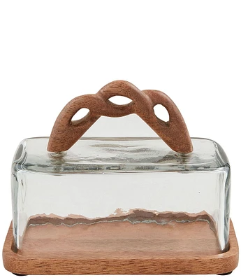 Mud Pie Braided Handle Butter Cloche