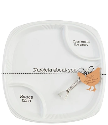 Mud Pie Circa Chicken Nugget Platter Set