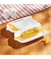 Mud Pie Circa Corn Platter & Skewer Set