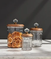 Mud Pie Circa Glass Door Knob Canister Set