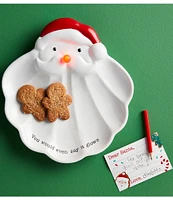 Mud Pie Circa Light-Up Dear Santa Plate Set