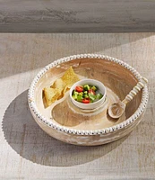 Mud Pie Classic Beaded Chip & Dip Set