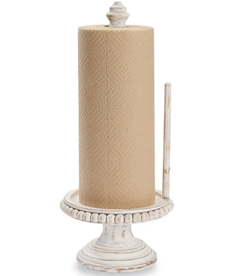 Mud Pie Classic Beaded Wood Paper Towel Holder