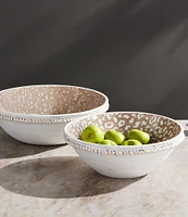 Mud Pie Classic Home Animal Print Serving Bowl Set