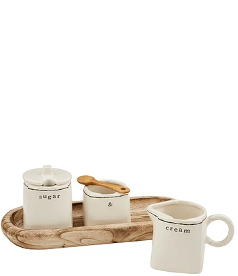 Mud Pie 5-Piece Cream & Sugar Set