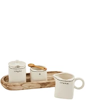 Mud Pie 5-Piece Cream & Sugar Set