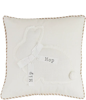 Mud Pie Easter Collection Square Spring Bunny Pillow