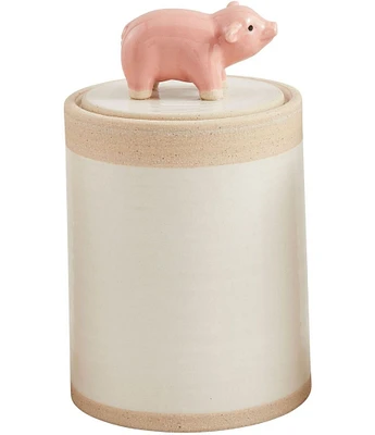 Mud Pie Farmhouse Animal Pig Icon Canister