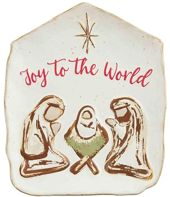 Mud Pie Farmhouse Christmas Collection Nativity Platter