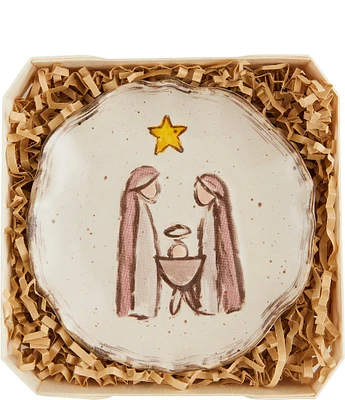 Mud Pie Farmhouse Christmas Nativity Trinket Dish