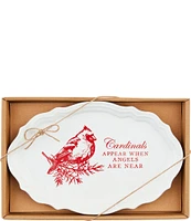 Mud Pie Good Tidings Collection Cardinal Sentiment Tray