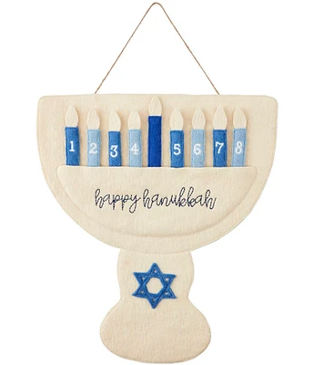 Mud Pie Hanukkah Collection Menorah Countdown Wall/Door Hanger