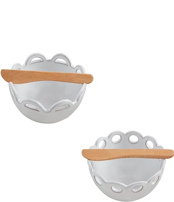 Mud Pie Happy Everything Circle Scallop Dip Bowls