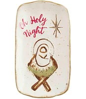 Mud Pie Holiday Farmhouse Christmas Holy Night Everything Tray