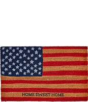 Mud Pie Home Sweet Home American Flag Coir Door Mat