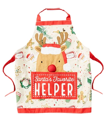 Mud Pie Kids Light-Up Red-Nosed Reindeer Apron