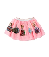 Mud Pie Little Girls 3T-5T Sequin-Ornament Mesh Tutu Skirt